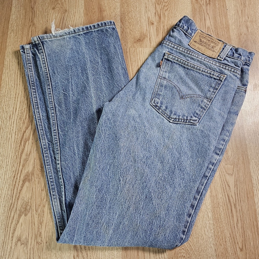 Vintage Levis 15951 Orange Tab Jeans Mens 36x34  Relaxed Fit Tapered 90s 550